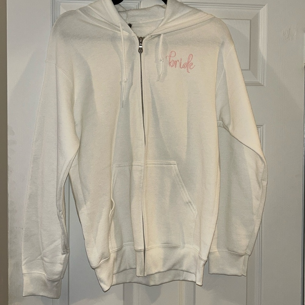Bride oversized hoodie size small white